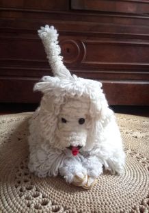 Caniche en laine fait main - Vintage 