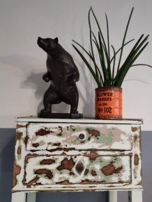 ours brun en plâtre signé Patrick Verdier