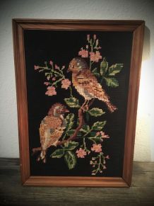 Canevas ancien encadré 