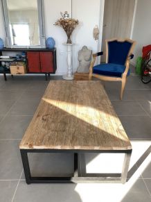 Table basse vintage industrielle 