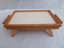 plateau  de  service  en bois ,  vintage