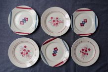 Lot 6 assiettes anciennes Badonviller