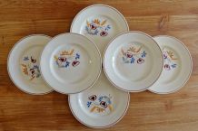 Lot 6 assiettes anciennes Salins France