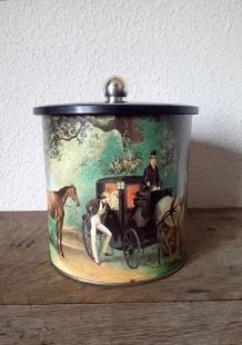 Boite à biscuits en tôle lithographiée 