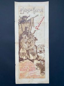 Exceptionnelle Affiche ancienne Corrida de mars 1897 Valenci