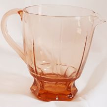 Pichet vintage verre rose