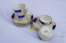 Lot 4 tasses et sous tasses anciennes Digoin