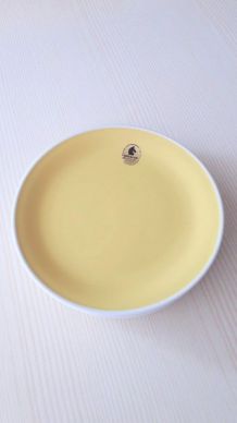 4 assiettes dessert vintage jaune Rössler