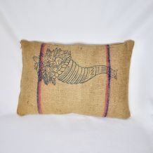 Coussin toile de jute