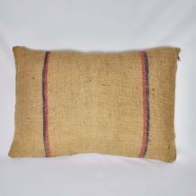 Coussin toile de jute