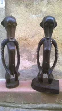 Couple de grande statue Africaine 