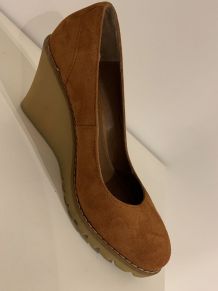 Talons compensés CosmoParis cognac taille 38 