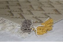 Tapis kilim fait main en laine couleur beige