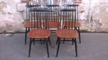 5  CHAISES SCANDINAVE FANETT TAPIOVAARA VINTAGE