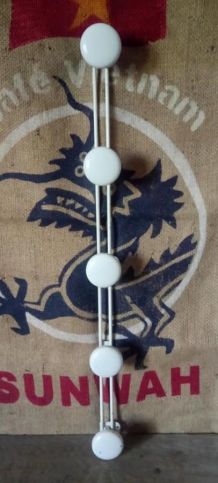 Porte manteau métal - 5 patères  - Années 50/60