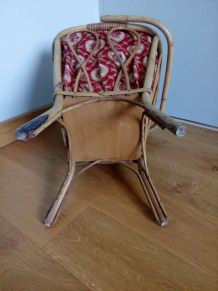  Travailleuse panier à tricot en osier des années 60