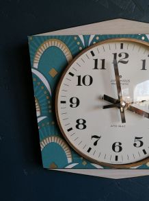 Horloge vintage, pendule murale "Junghans Art Déco"