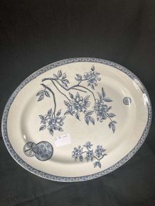 Plat Ovale Porcelaine TERRE DE FER - Marguerite