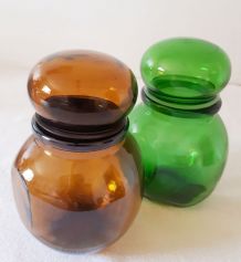 Lot 2 pots en verre inclinables