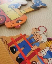 Porte manteau enfant vintage Alfred Mertens 1985 Lokomotive