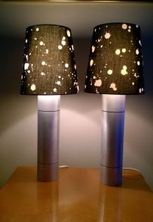 Lampes de table -brutaliste par Willy Luickx pour Auclair 