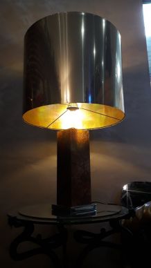  grande lampe  laiton  Pied cuivre-1970-Unilu