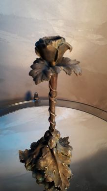 bougeoir art nouveau bronze  1900  ,  24x13cm   typique de c