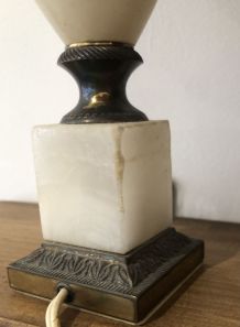 Lampe vintage albâtre à restaurer 
