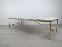 Grande table basse design Paul McCobb modèle 8715 marbre ann