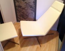 fauteuil lounge haut de gamme avec repose pied