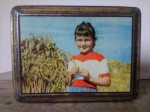 Ancienne boite à biscuits en tôle lithographiée