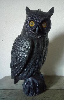 Grand hibou en plastique soufflé - vintage