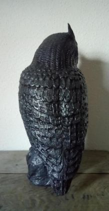 Grand hibou en plastique soufflé - vintage