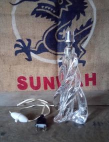 Jolie pied de lampe en cristal de sèvres (France) Années 50