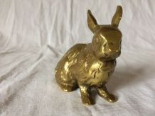 statuette lapin en laiton vintage