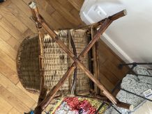 Fauteuil rotin et bambou année 70
