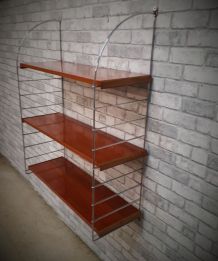 grande etagere style string chrome  solide , 1970 a 80   ,,,