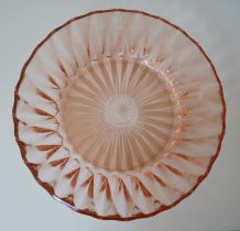 Saladier en verre rose