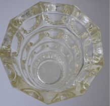 Vase en verre épais (jaune clair)