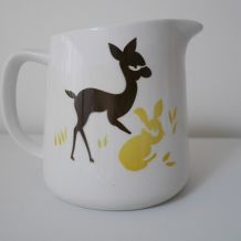 Pichet motifs animaux vintage