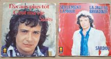 Lot de 2 vinyles 45 tours de Michel Sardou