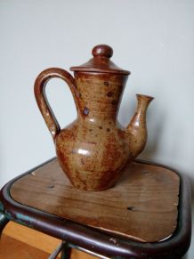 Théière cafetière en grès pyrité