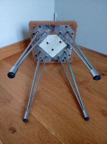 Tabouret SIF pieds Eiffel métal chromé