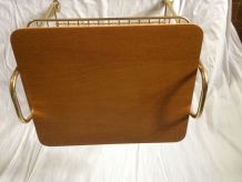 table desserte porte-vinyles et platine vintage