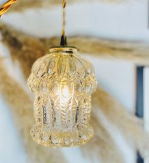 Lampe baladeuse / suspension globe pressé transparent - Circ