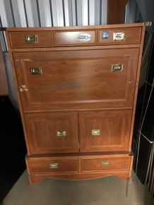 Secrétaire marque GAUTIER HAUT DE GAMME style merisier 500 E