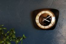 Horloge vintage, pendule murale "Lutetia Noire"