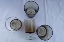 Lot 4 grands verres luminarc vintage