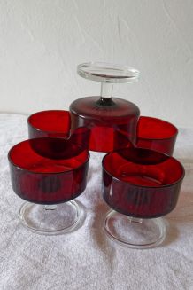 Lot 5 coupes luminarc vintage