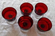 Lot 5 coupes luminarc vintage